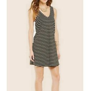 GB Gianni Bini Black White Stripe Dress Large